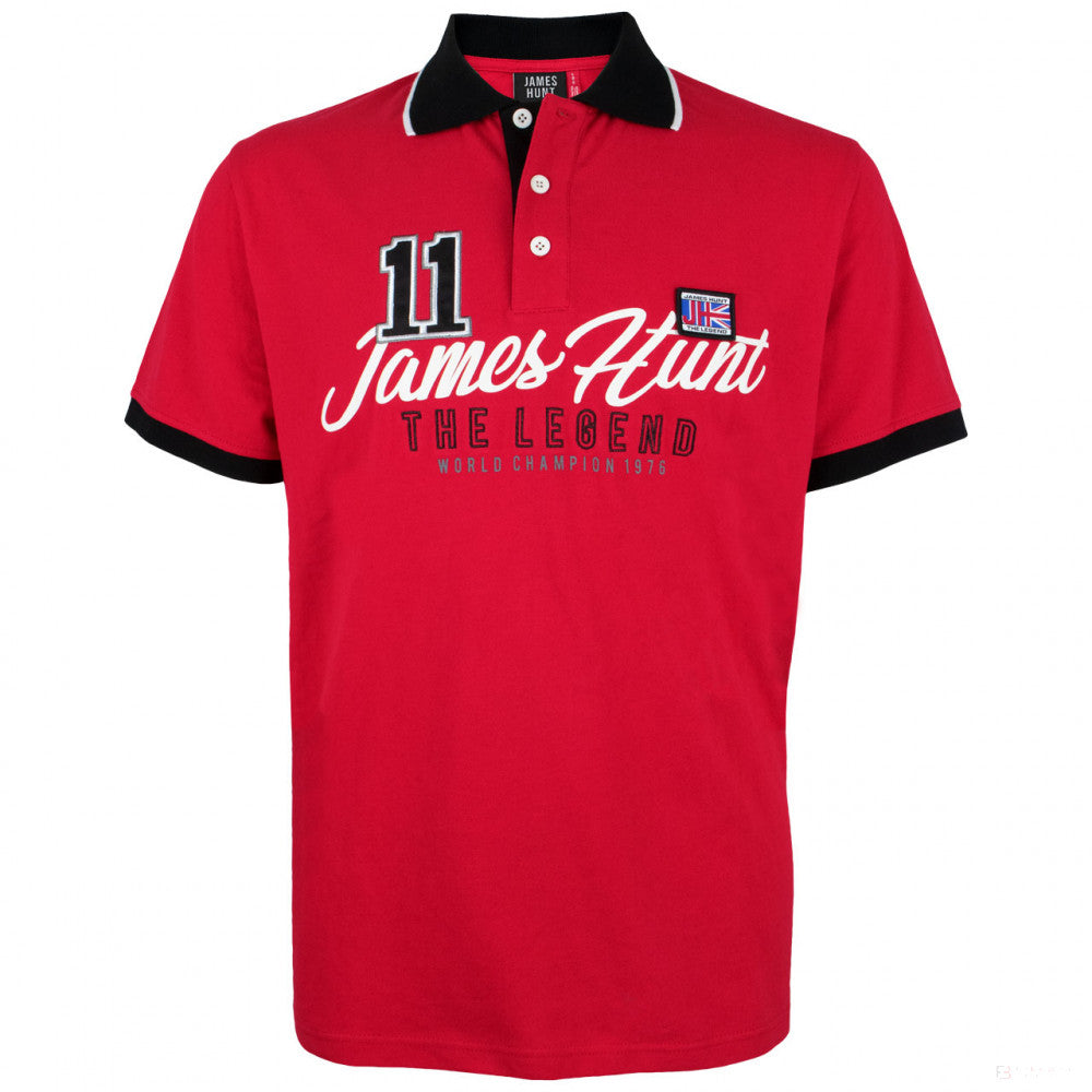 Camiseta de hombre con cuello, James Hunt Zandvoort, Rojo, 2020