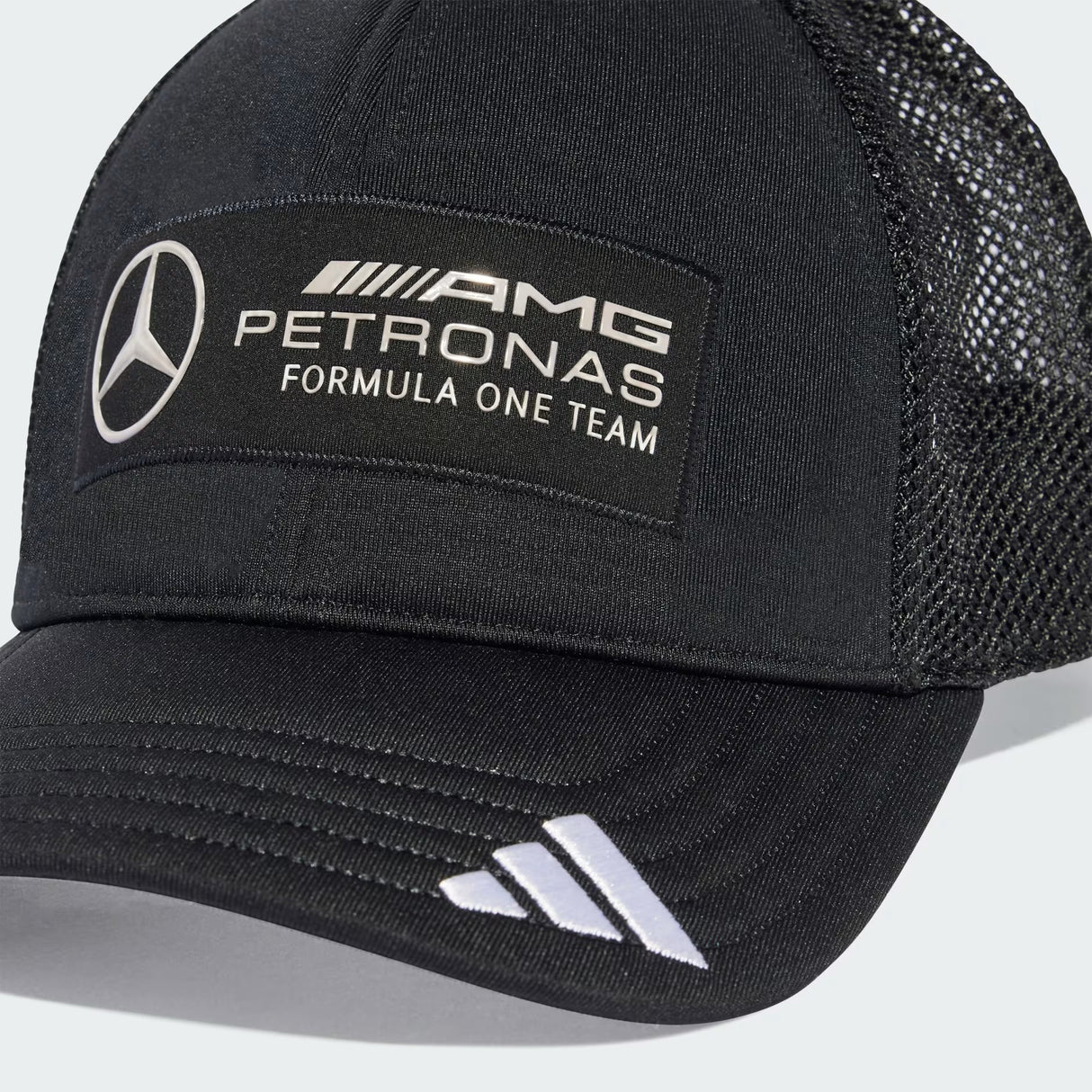 Gorra Mercedes, camionero, logo completo, negra 🔥