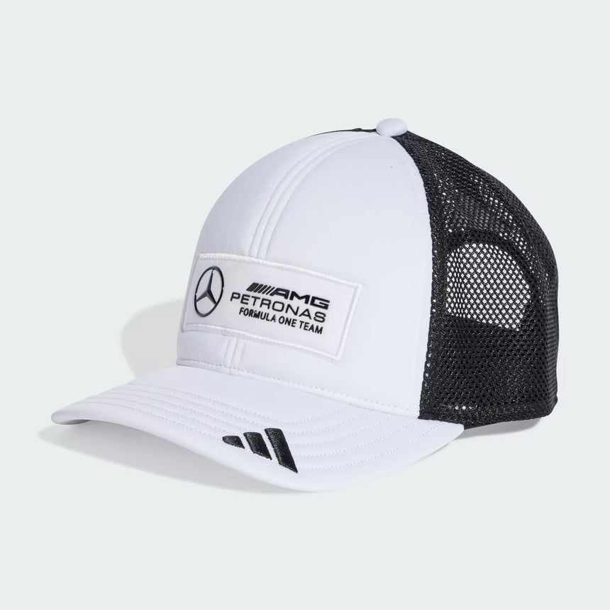 Gorra Mercedes, camionero, logo largo, blanca 🔥