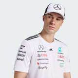 Gorra Mercedes, camionero, logo grande, blanco/negro 🔥