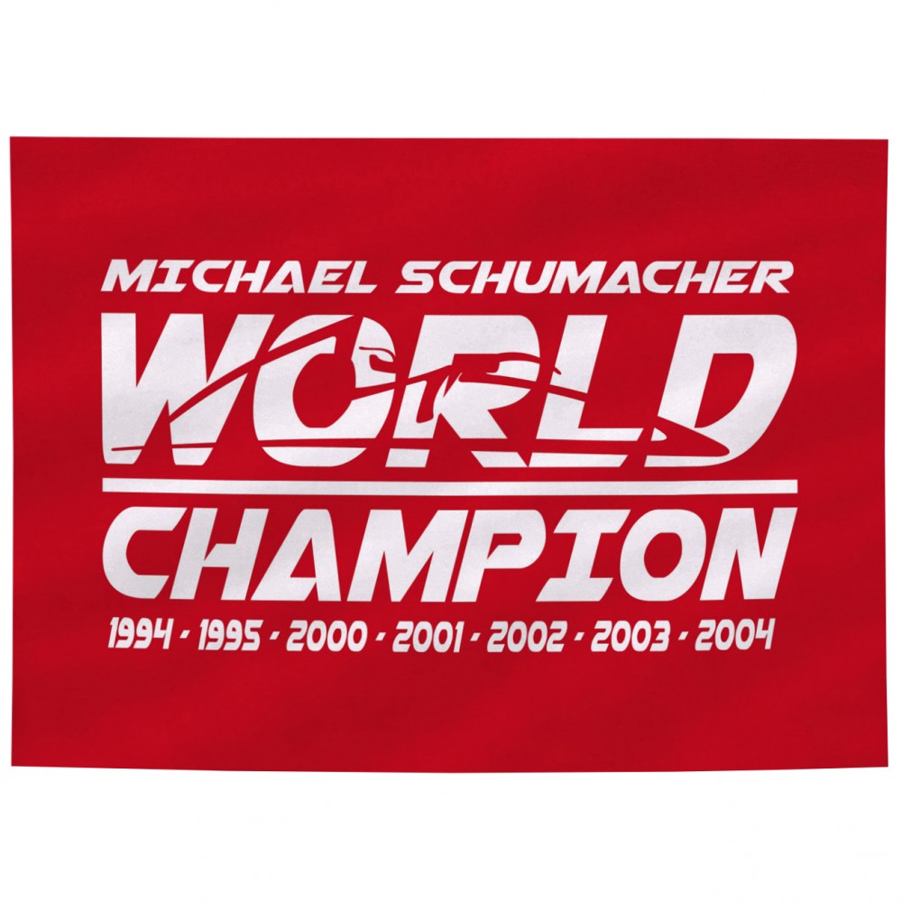 Bandera, Michael Schumacher World Champion, Unisex, Rojo, 2018