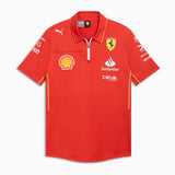 Ferrari camiseta cuello polo, Puma, equipo, pro, rojo, 2024