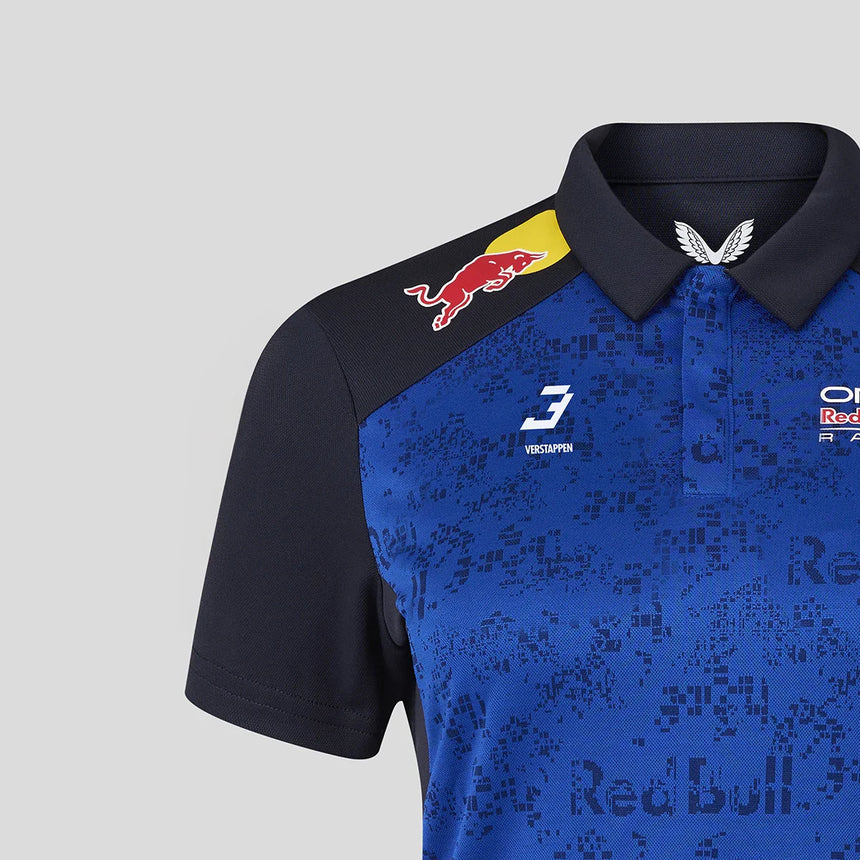 Polo Red Bull, equipo, Max Verstappen, mujer, azul