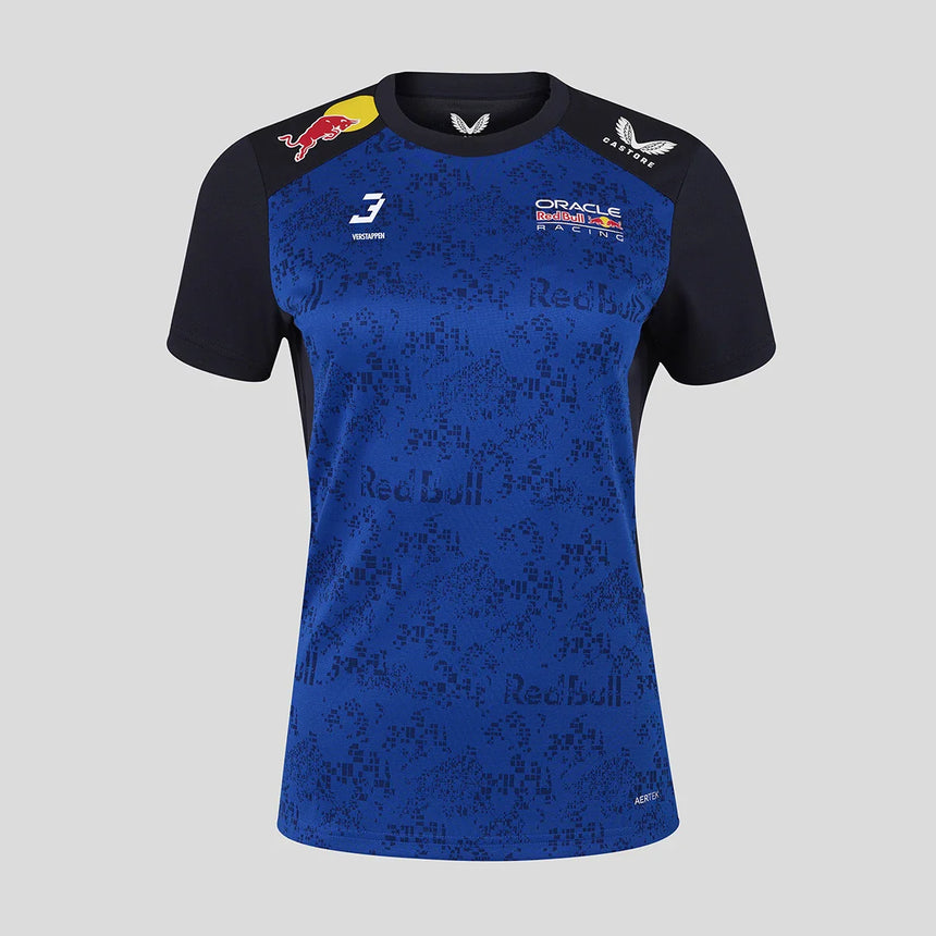 Camiseta de Red Bull, equipo, Max Verstappen, mujer, azul