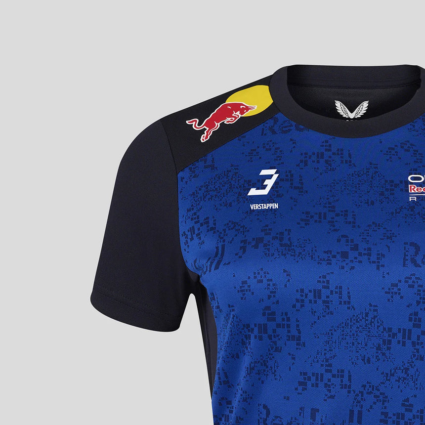 Camiseta de Red Bull, equipo, Max Verstappen, mujer, azul