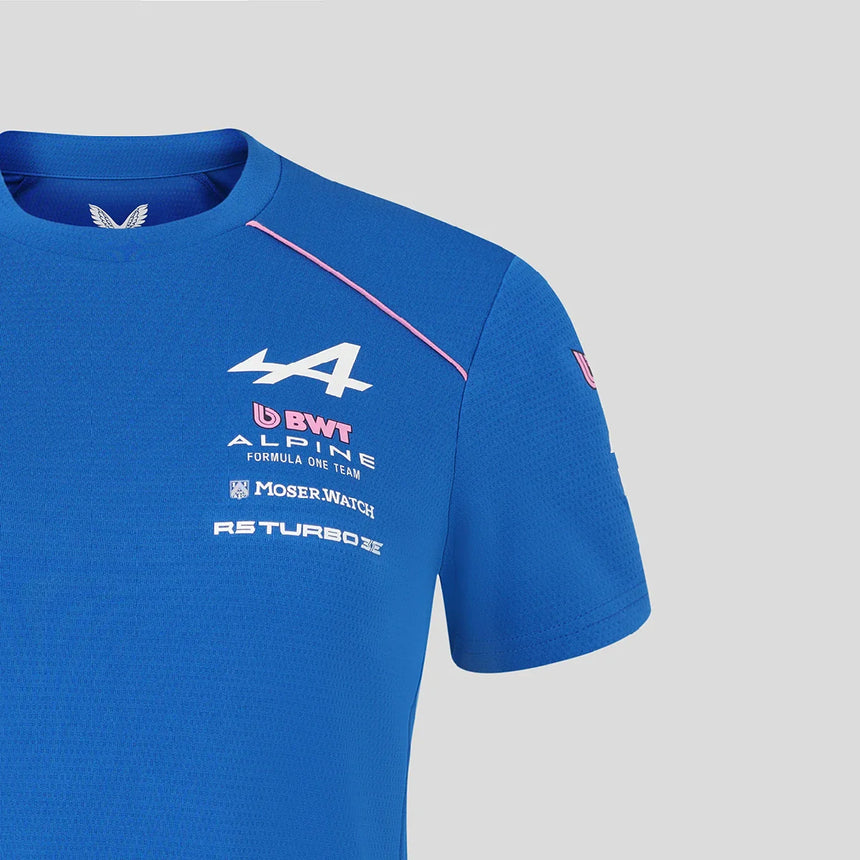 Camiseta Alpine, equipo, mujer, azul, 2026