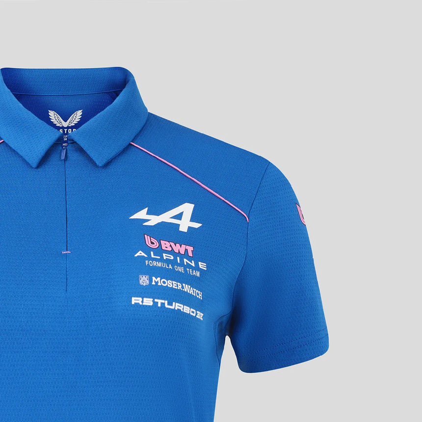 Polo alpino, equipo, mujer, azul, 2026