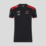 Camiseta Haas F1, equipo, mujer, negra