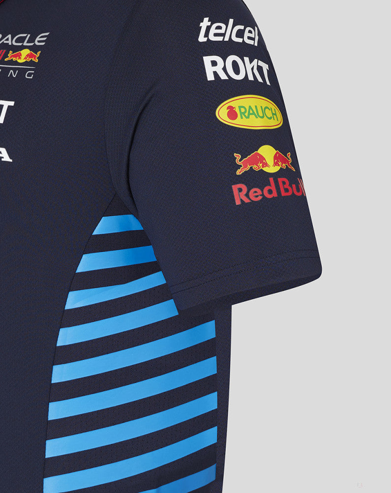 Red Bull camiseta cuello polo, Castore, equipo, mujer, azul, 2024 - FansBRANDS®