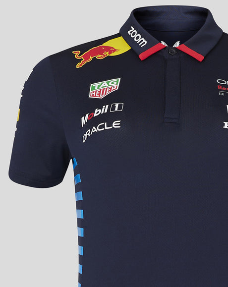 Red Bull camiseta cuello polo, Castore, equipo, mujer, azul, 2024 - FansBRANDS®