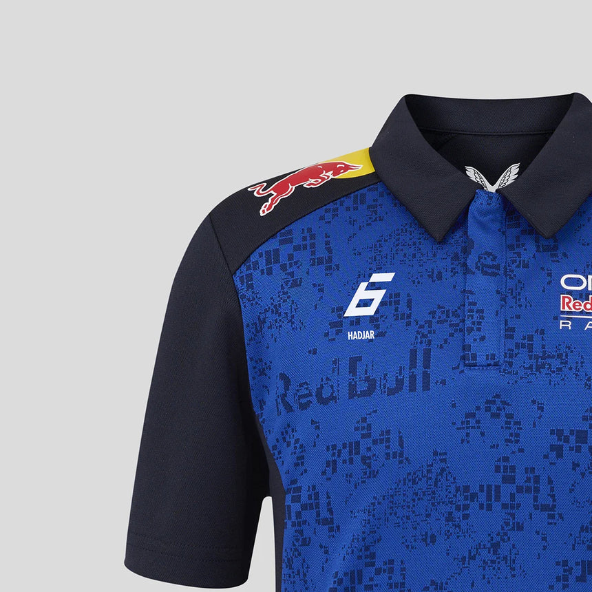Polo de Red Bull, equipo, Isack Hadjar, niños, azul, 2026