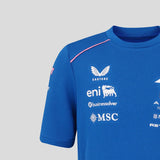 Camiseta Alpine, equipo, niños, azul, 2026