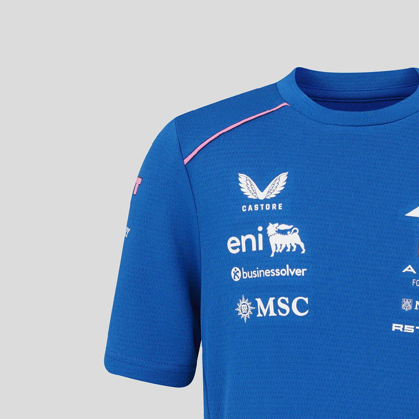 Camiseta Alpine, equipo, niños, azul, 2026