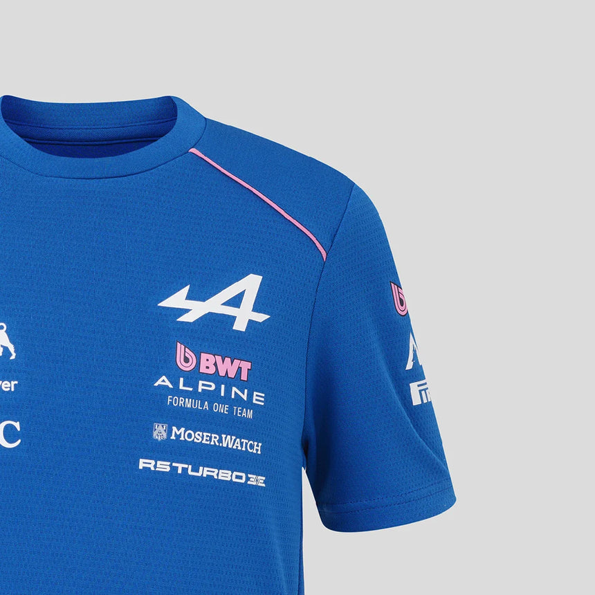 Camiseta Alpine, equipo, niños, azul, 2026