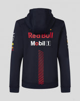 Red Bull Racing sweatshirt, hooded, full zip, team, kids, blue, 2023