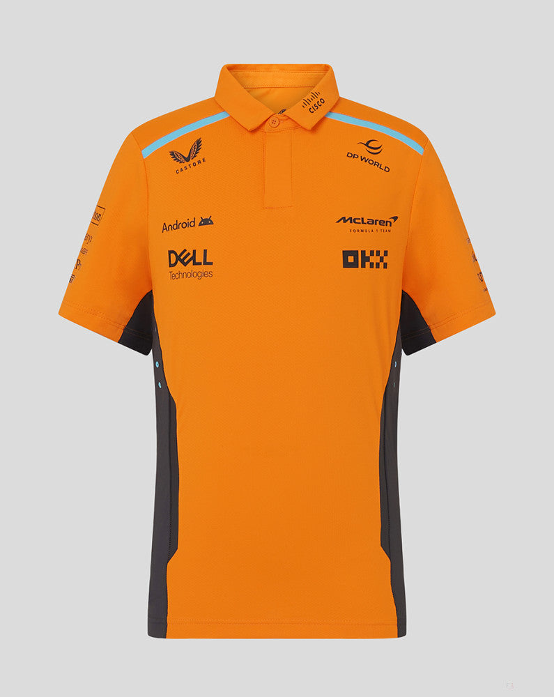 McLaren camiseta cuello polo, Castore, equipo, niño, naranja, 2024 - FansBRANDS®