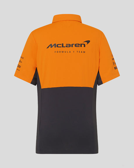 McLaren camiseta cuello polo, Castore, equipo, niño, naranja, 2024 - FansBRANDS®