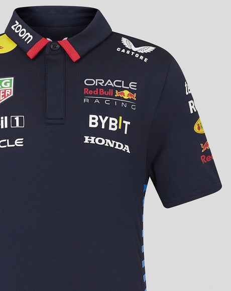 Red Bull camiseta cuello polo, Castore, equipo, niño, azul, 2024 - FansBRANDS®