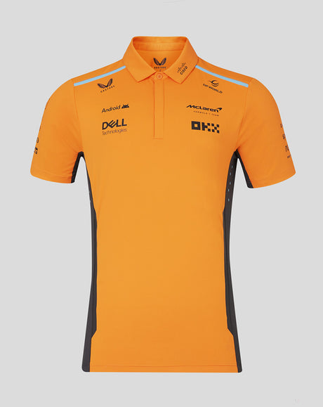 McLaren camiseta cuello polo, Castore, equipo, naranja, 2024 - FansBRANDS®