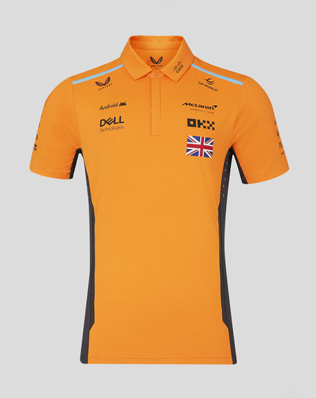 McLaren camiseta cuello polo, Castore, Lando Norris, naranja - FansBRANDS®