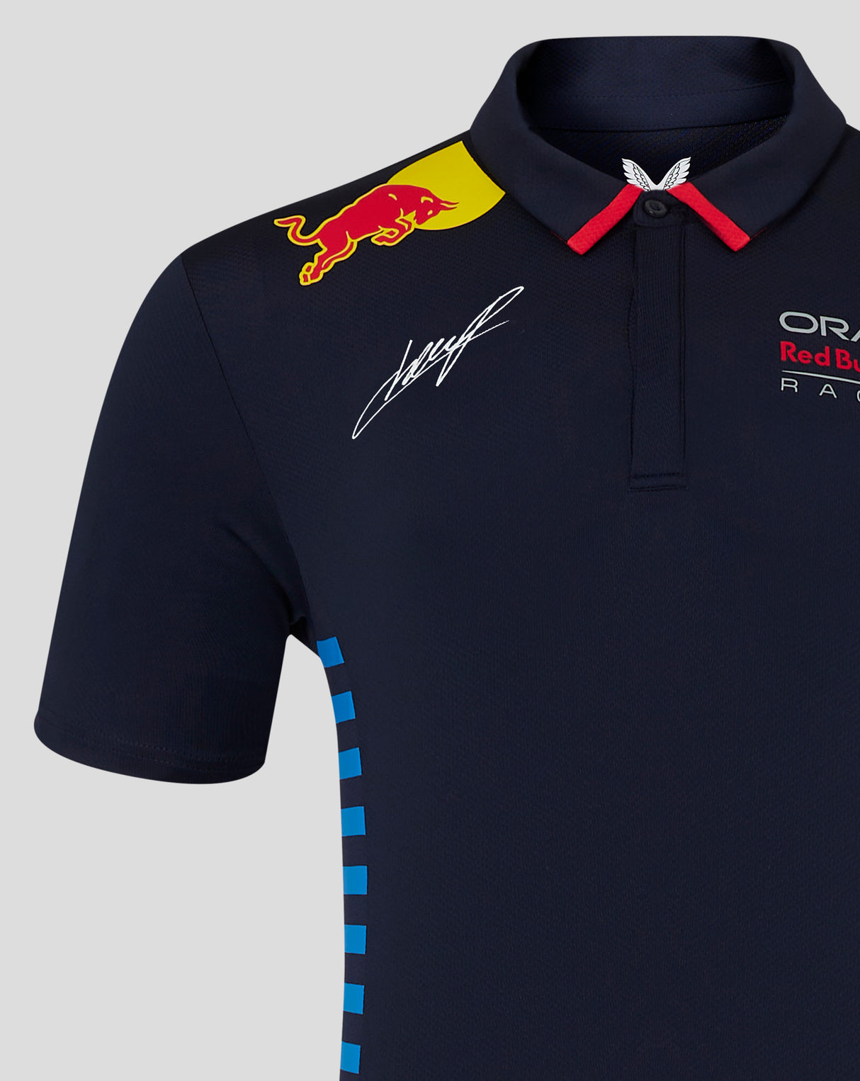 Red Bull camiseta cuello polo, Castore, Sergio Perez, azul - FansBRANDS®