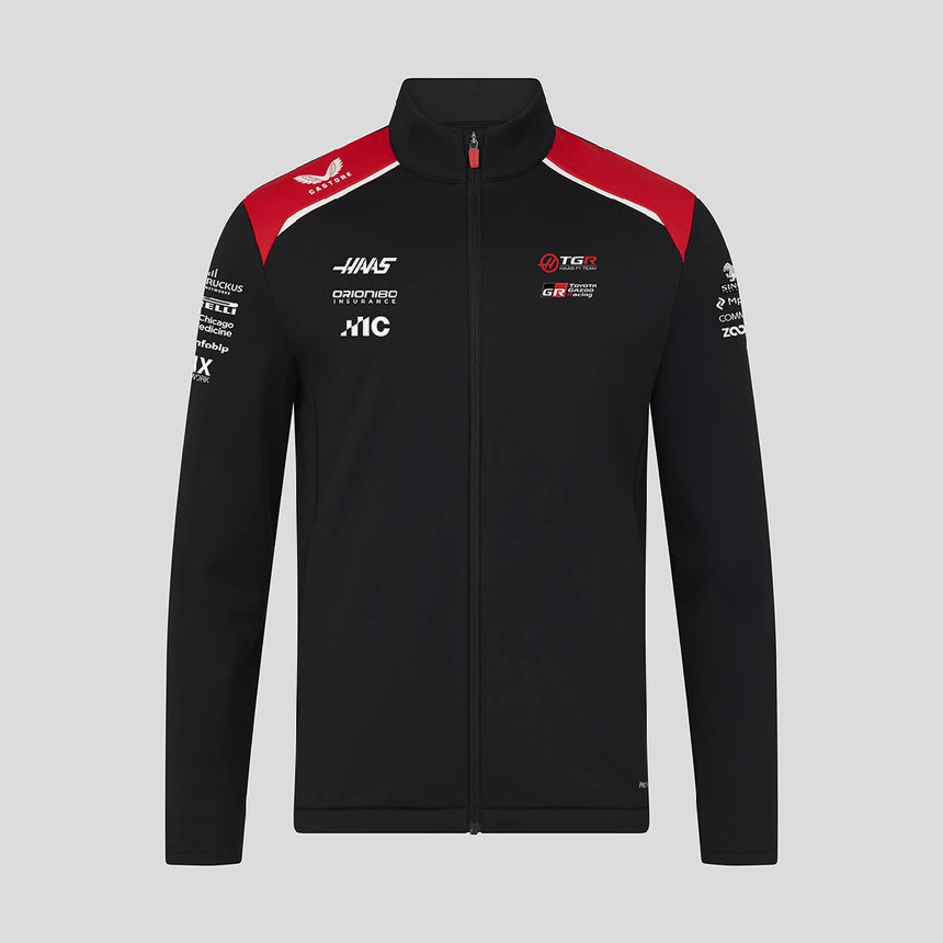 Chaqueta softshell del equipo Haas F1, negra