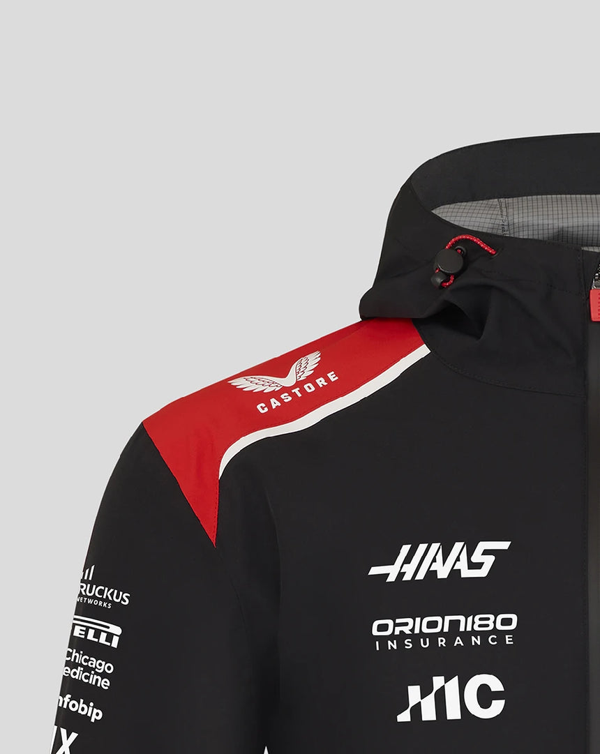 Chaqueta impermeable Haas F1, equipo, negra