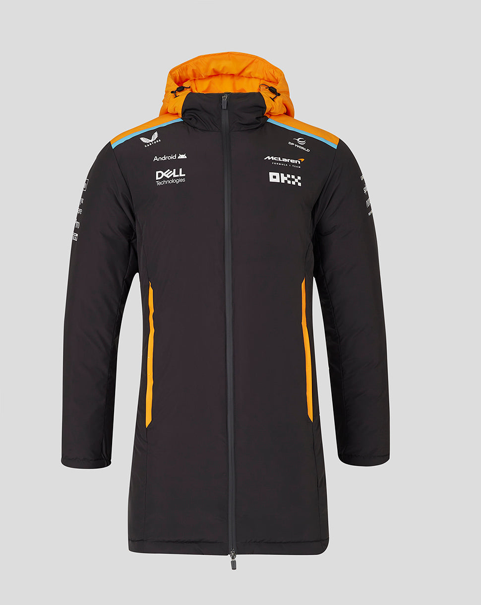 McLaren chaqueta, Castore, equipo, Longline, acolchado, gris, 2024