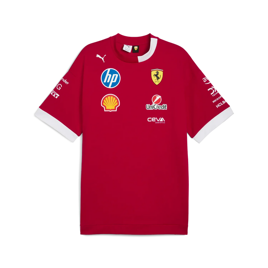 Übergroßes Rundhals-T-Shirt der Scuderia Ferrari-Fahrer 🔥