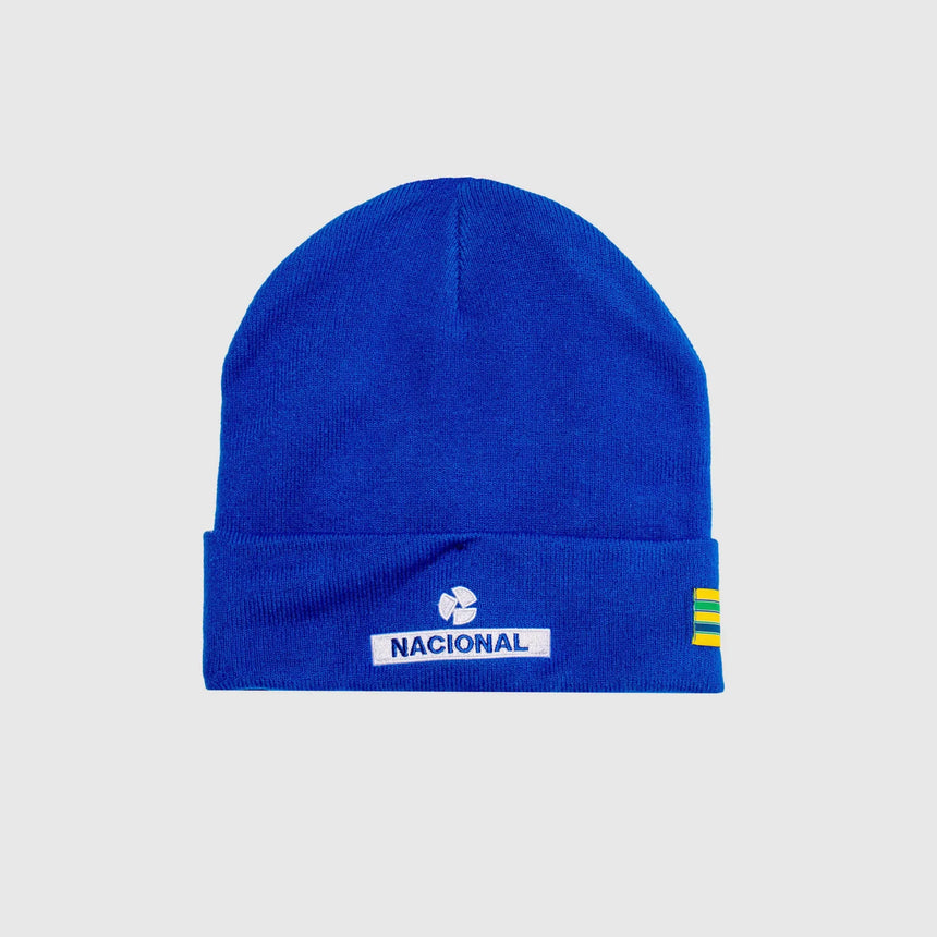 Ayrton Senna, nacional, gorra, azul