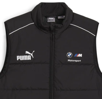 BMW Motorsport chaleco, Puma, MMS MT7+, acolchada, negro