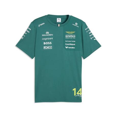 Camiseta Aston Martin, Fernando Alonso, equipo, Puma, verde, 2026
