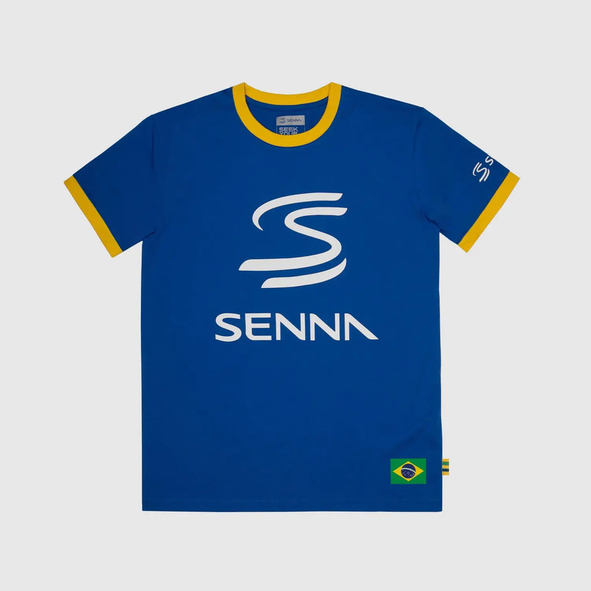 Camiseta Ayrton Senna, legado, azul