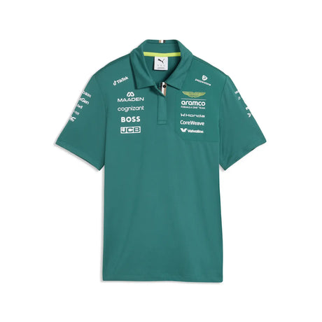 Camiseta Polo Aston Martin, equipo, Puma, verde, 2026