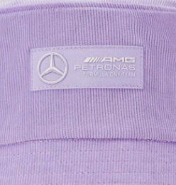 Mercedes Gorro de pesca retro con cordón, morado