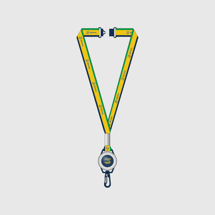 Cinta para el cuello Ayrton Senna, azul
