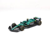 Coche de modelo Aston Martin, AMR25, bburago, #14 Fernando Alonso, verde