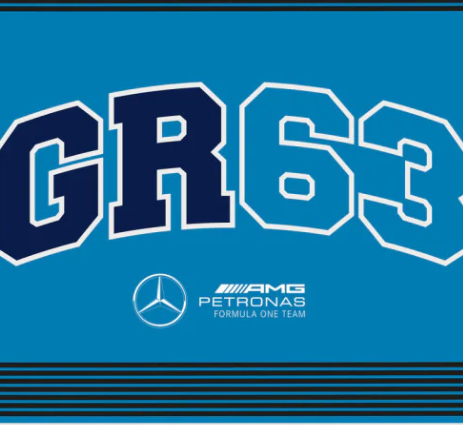 Mercedes George Russell 90X120 bandera, Azul