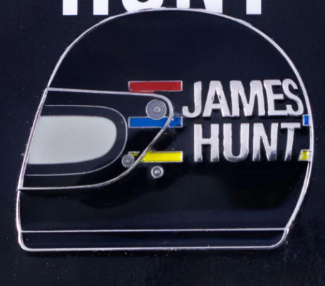 Brooch, James Hunt Helmet 1976, 2019, Black