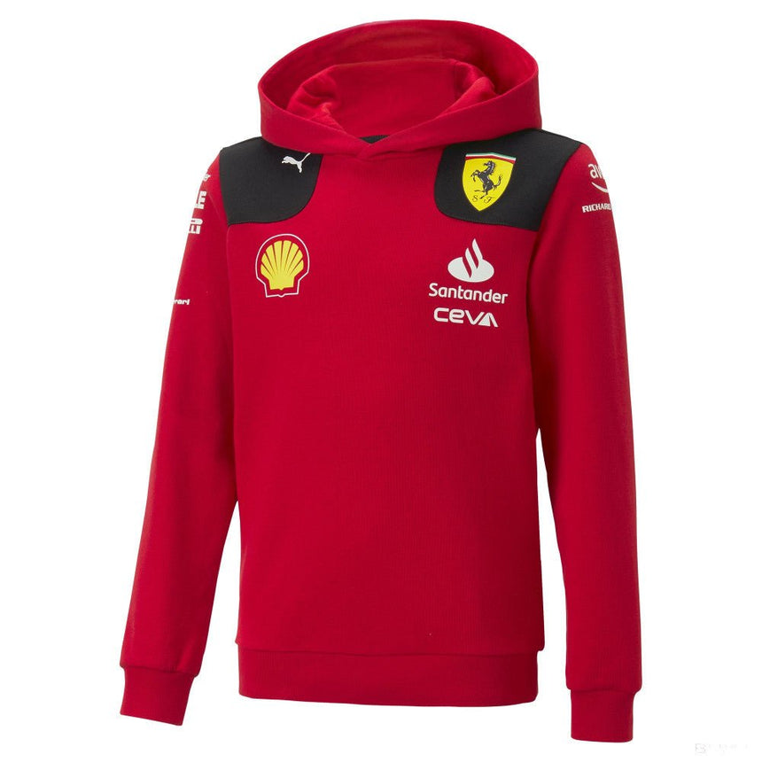 Sudadera con capucha Ferrari, Puma, equipo, niño, rojo, 2023