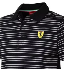 2011, Black, Ferrari Striped T-Shirt