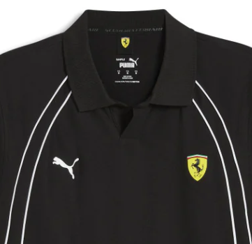 Ferrari camiseta cuello polo, Puma, race, negro