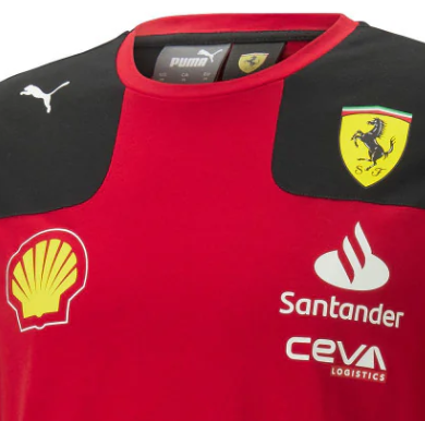 Ferrari T-Shirt, Team, Carlos Sainz, rot, 2023