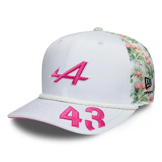 Gorra Alpesi, equipo, Franco Colapinto, 9SEVENTY, New Era, edición especial Miami, blanca, 2026