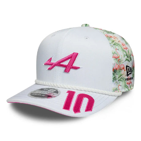 Gorra Alpine, equipo, Pierre Gasly, 9SEVENTY, New Era, Edición Especial Miami, blanca, 2026