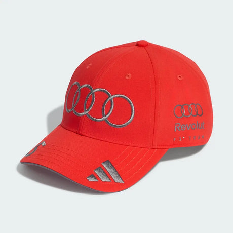 Gorra Audi adidas, equipo, Gabriel Bortoleto, roja, 2026