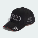 Gorra Audi adidas, equipo, Nico Hülkenberg, negra, 2026