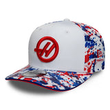 Gorra Haas F1, equipo, 9SEVENTY, New Era, Edición Especial Silverstone, blanca, 2026