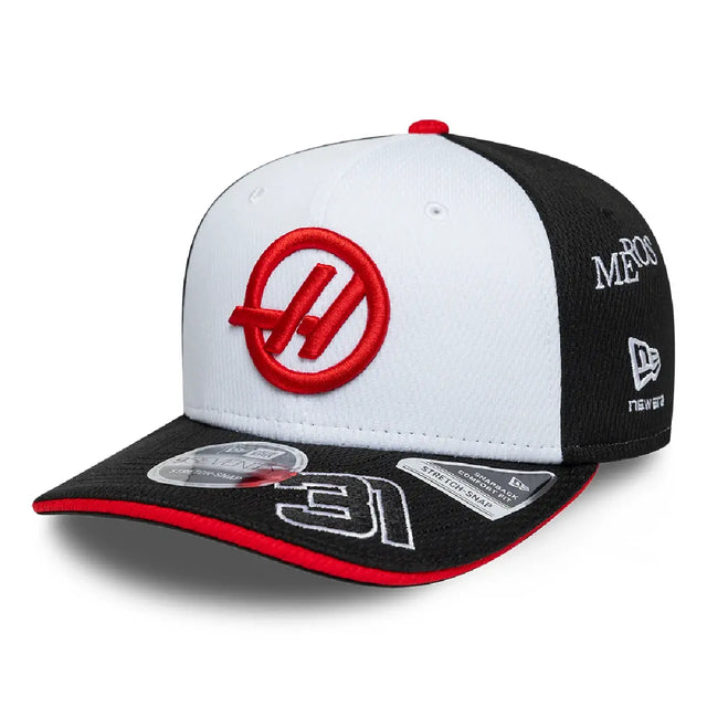 Gorra Haas F1, equipo, Esteban Ocon, 9SEVENTY, New Era, negra, 2026