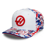 Gorra Haas F1, equipo, Oliver Bearman, 9SEVENTY, New Era, Edición Especial Silverstone, blanca, 2026